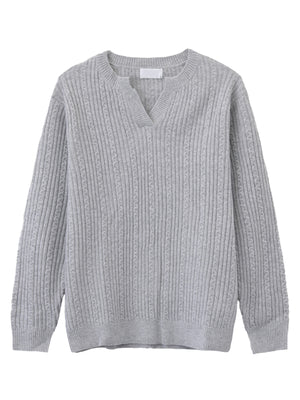95%polyester,5%spandex Care instructions: Machine wash cold pullover sweater in Gray with regular silhouette