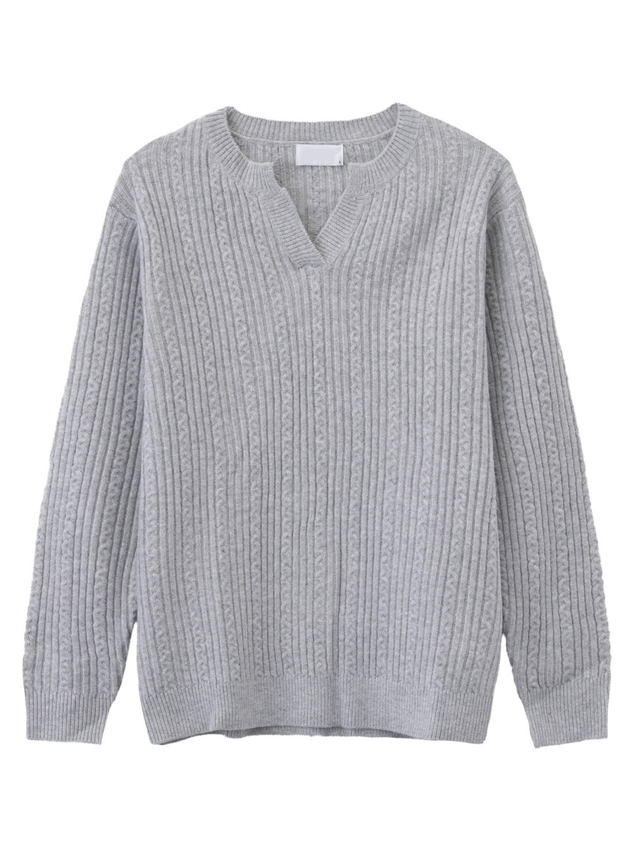 95%polyester,5%spandex Care instructions: Machine wash cold pullover sweater in Gray with regular silhouette