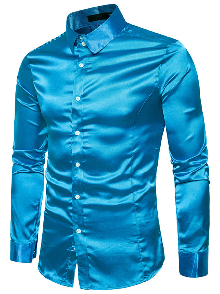 glam button-up shirt in Pink with collared