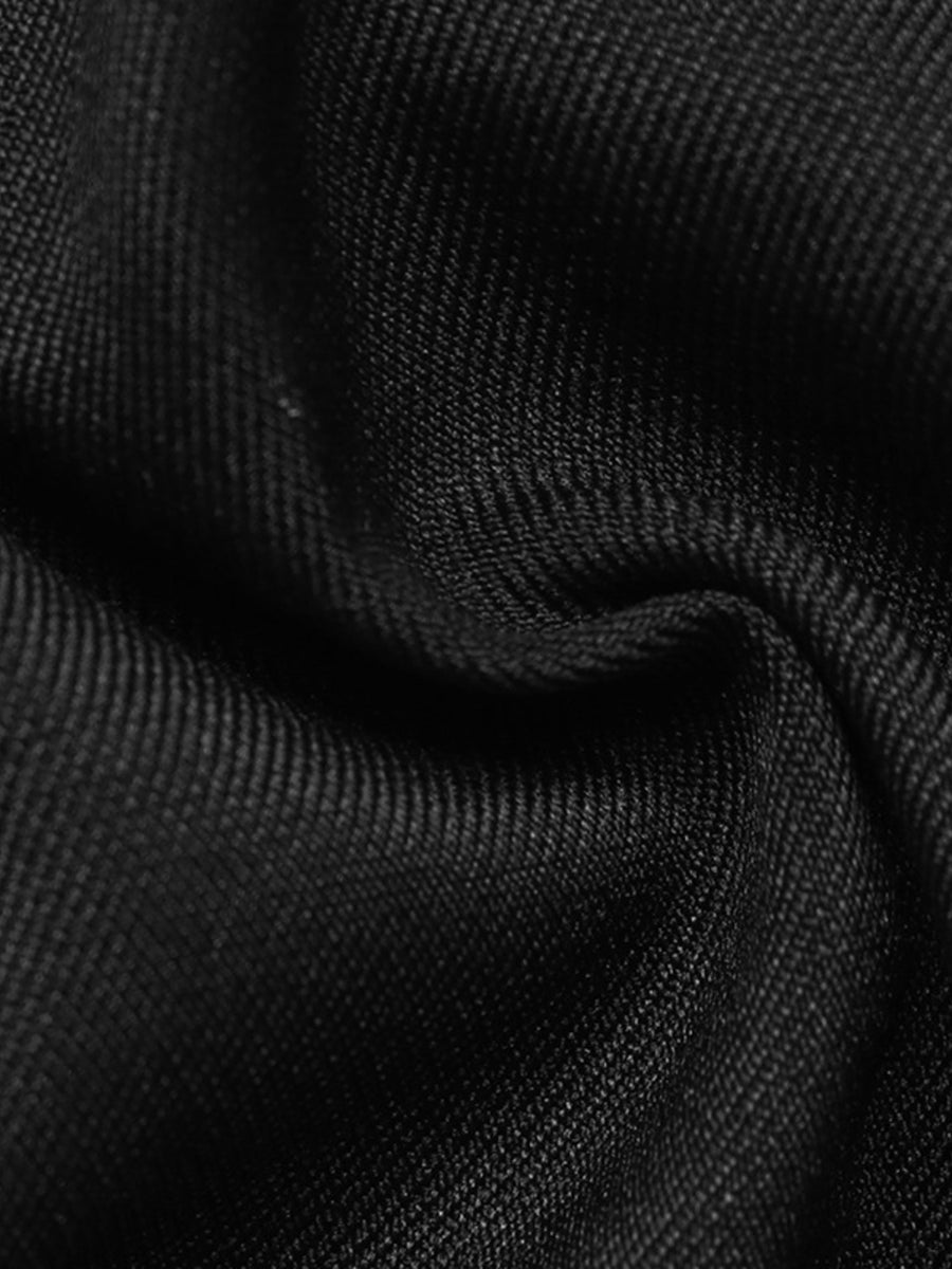 Black with wide-leg pants with high-waisted