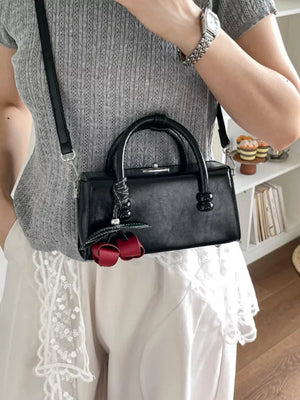 Pink Top Handle Crossbody Bag