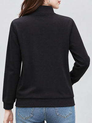 Blue sweatshirt with pocketed and long sleeve