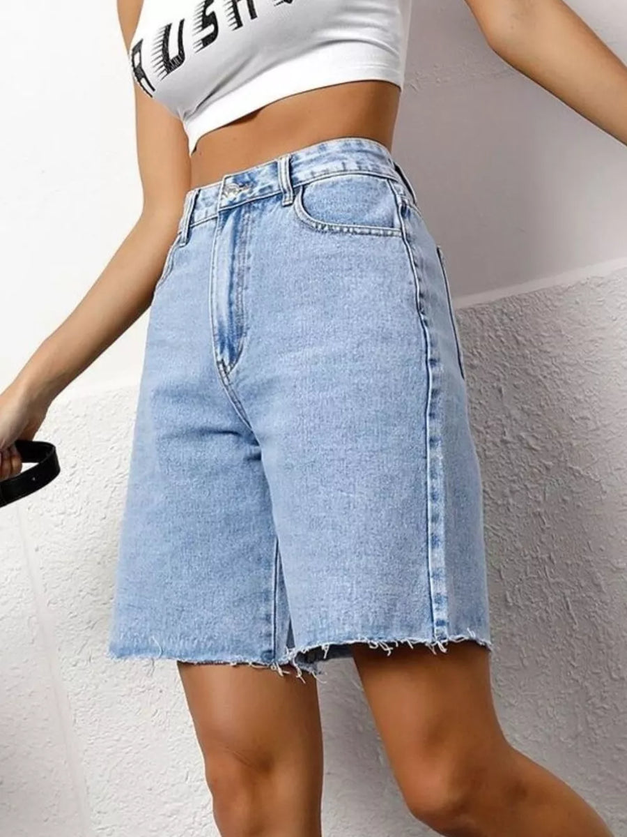 High Waist Denim Shorts option 3