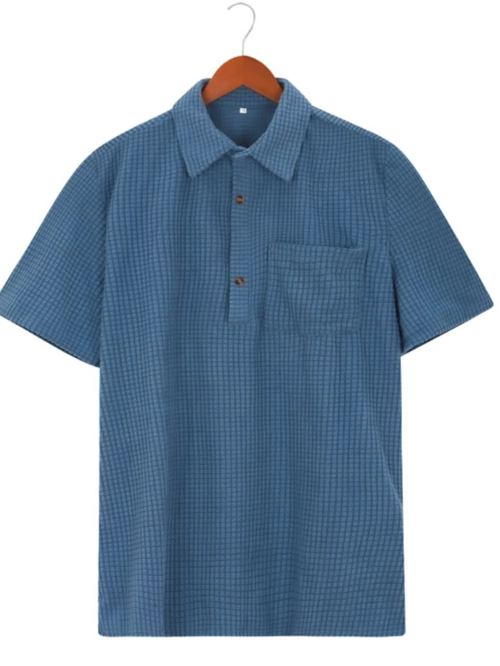Black Men's Plus Size Short Sleeve Polo Shirt