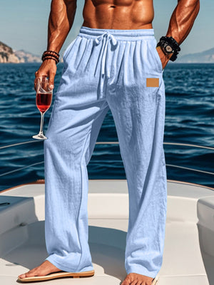 Gray wide-leg pants