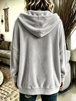 hoodie in Burgundy with hooded and long sleeve