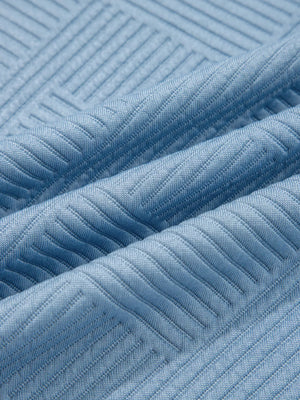 Light Blue Textured Drawstring Two-Piece Set