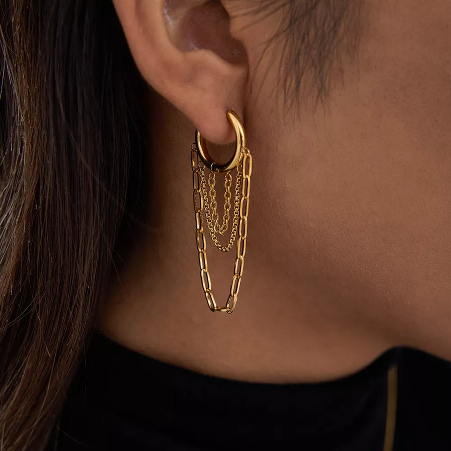 earrings in gold