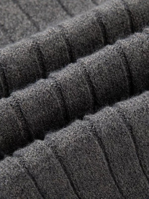 Men's Cable Knit Half-zip Sweater Plus Size in Black, view 13