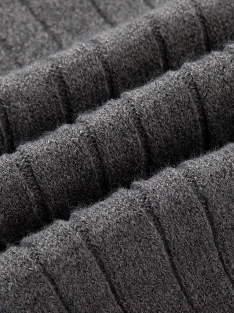 Men's Cable Knit Half-zip Sweater Plus Size in Black, view 13