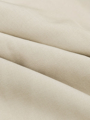 95% polyester, 5% spandex Care instructions: Machine wash cold midi skirt in beige with A-line silhouette