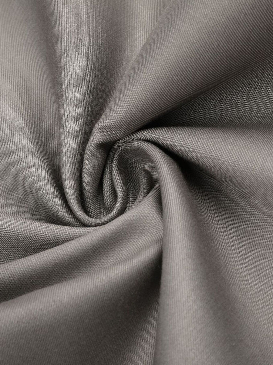 wide-leg pants in slate gray with adjustable and full-length