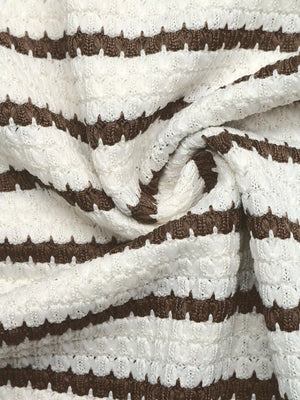 dark brown pullover sweater with pullover and striped