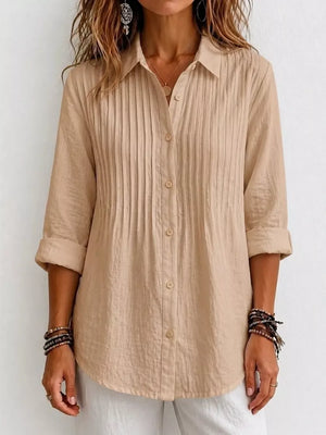 Grey Men's Plus Size Long Sleeve Button-up Shirt