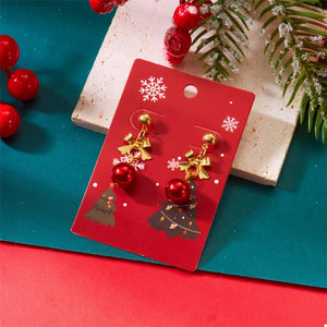 glam earrings in red with not applicable