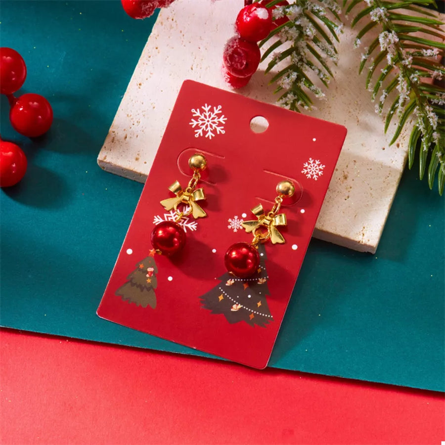 glam earrings in red with not applicable