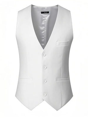 Grey Men's Plus Size Classic Fit Button Up Vest