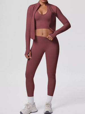 80% nylon, 20% spandex Care instructions: Machine wash cold active set in Gray with fitted silhouette