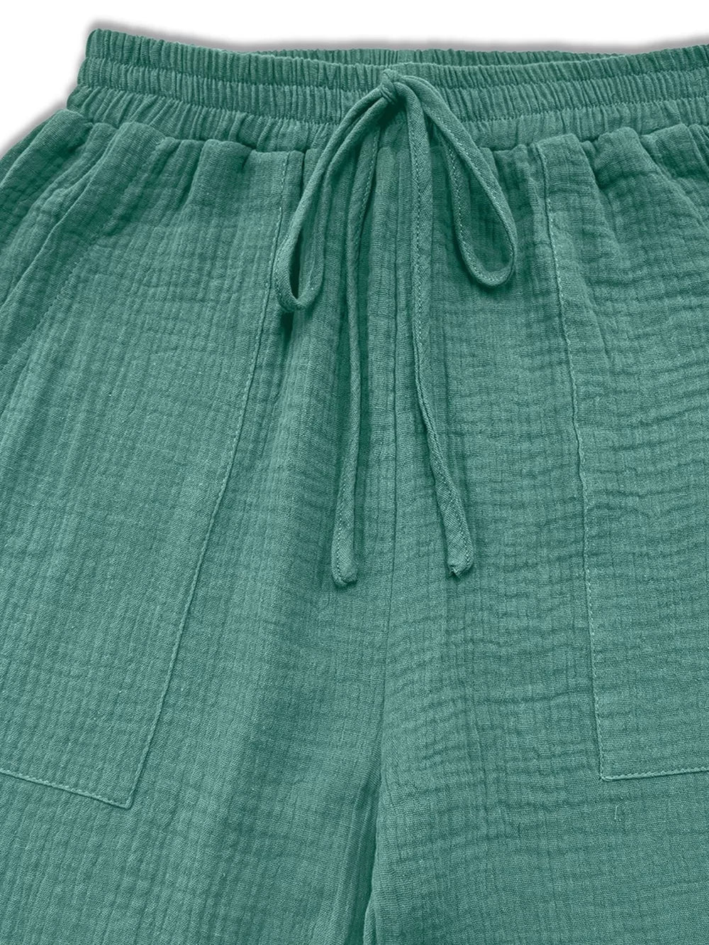 khaki wide-leg pants