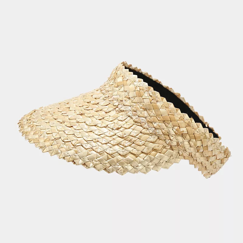 natural beige hat with geometric and not applicable
