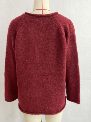 classic v-neck sweater in Apricot Color with v-neck