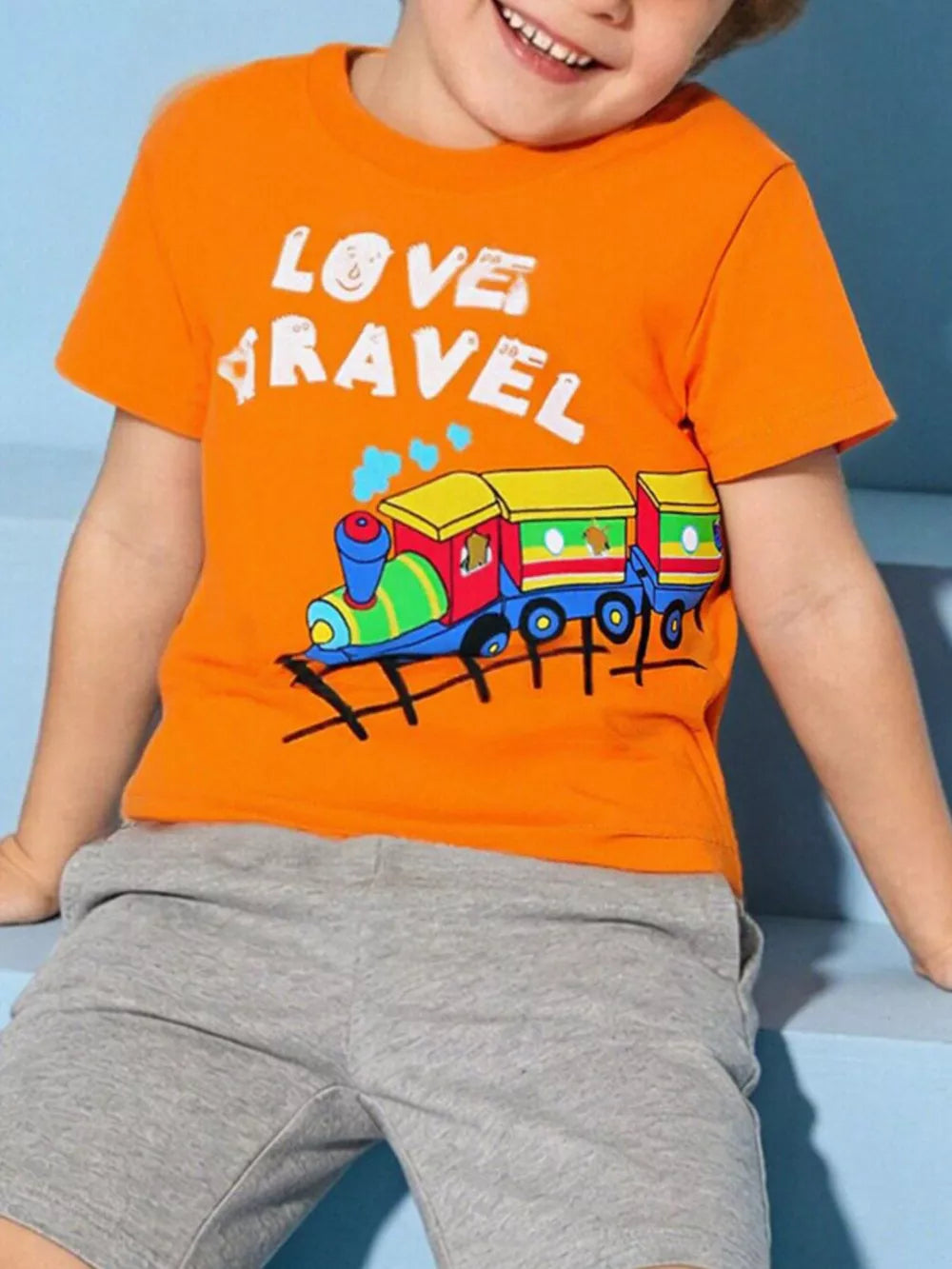 Vonili Playful Love Travel Train T-shirt for kids
