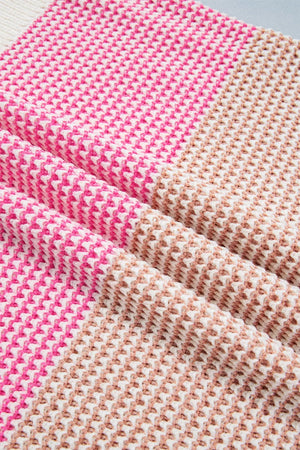 Color Block Waffle Knit Sweater option 10