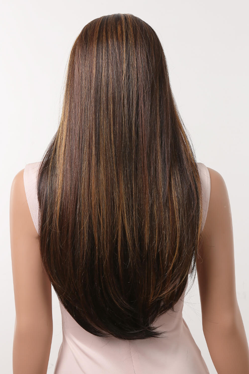 Brown/Caramel Highlights Balayage Straight Lace Front Wig