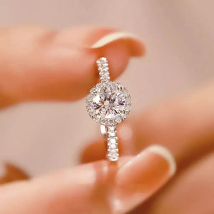 2 Carat Moissanite 925 Sterling Silver Ring in Silver