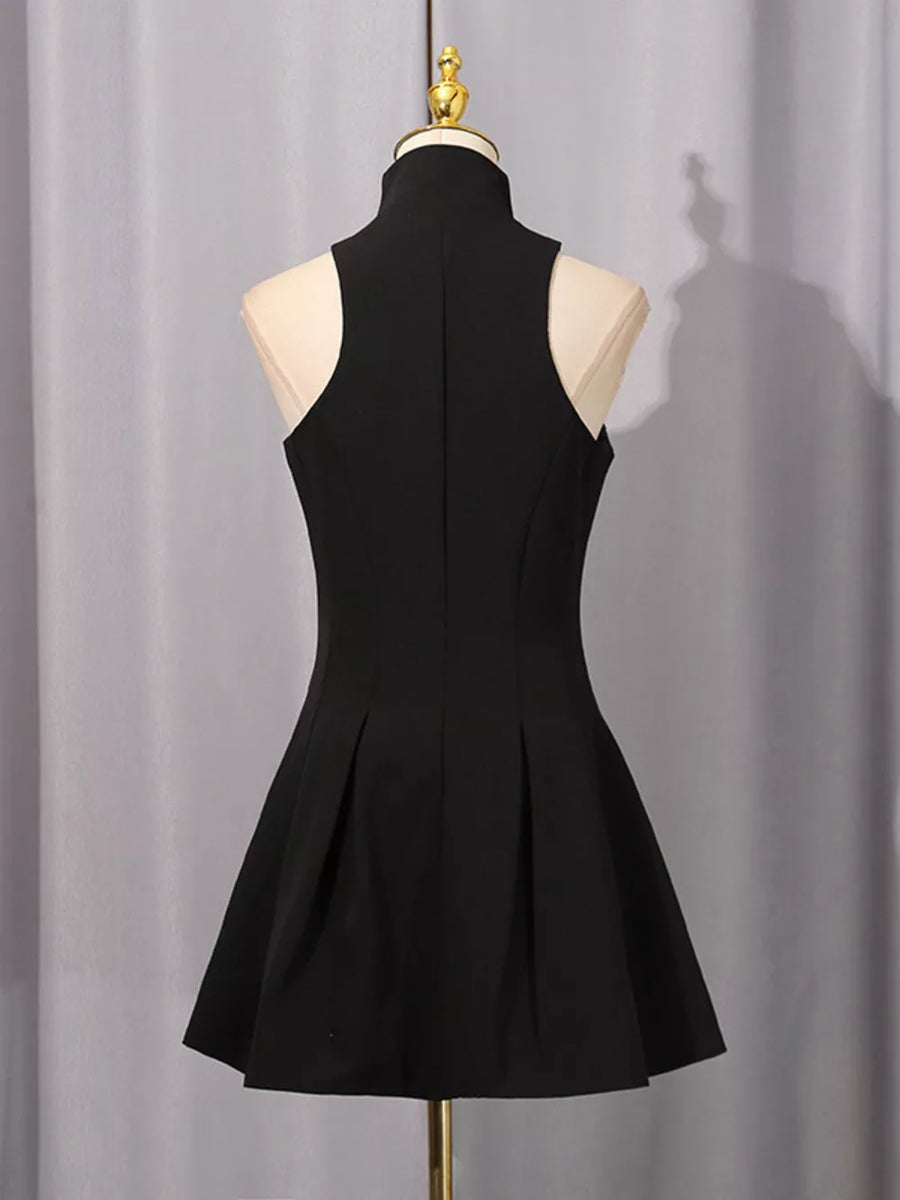 Zip Up Sleeveless Mini Dress option 6