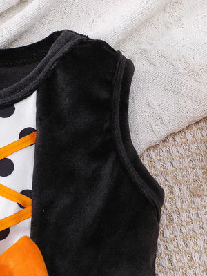 artsy dress in orange with round neck