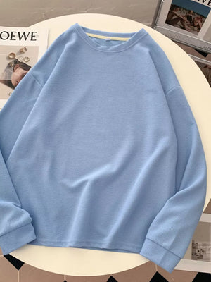 Pink Crew Neck Long Sleeve Sweatshirt