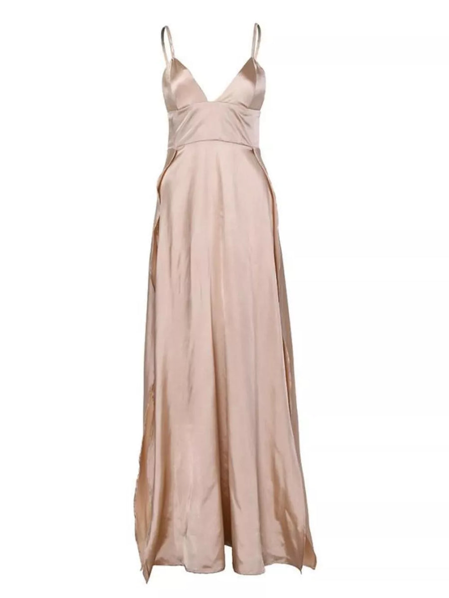100% polyester Care instructions: Machine wash cold maxi dress in Pinkish with A-line silhouette