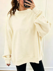 Deep Red sweatshirt with stretchy and long sleeve