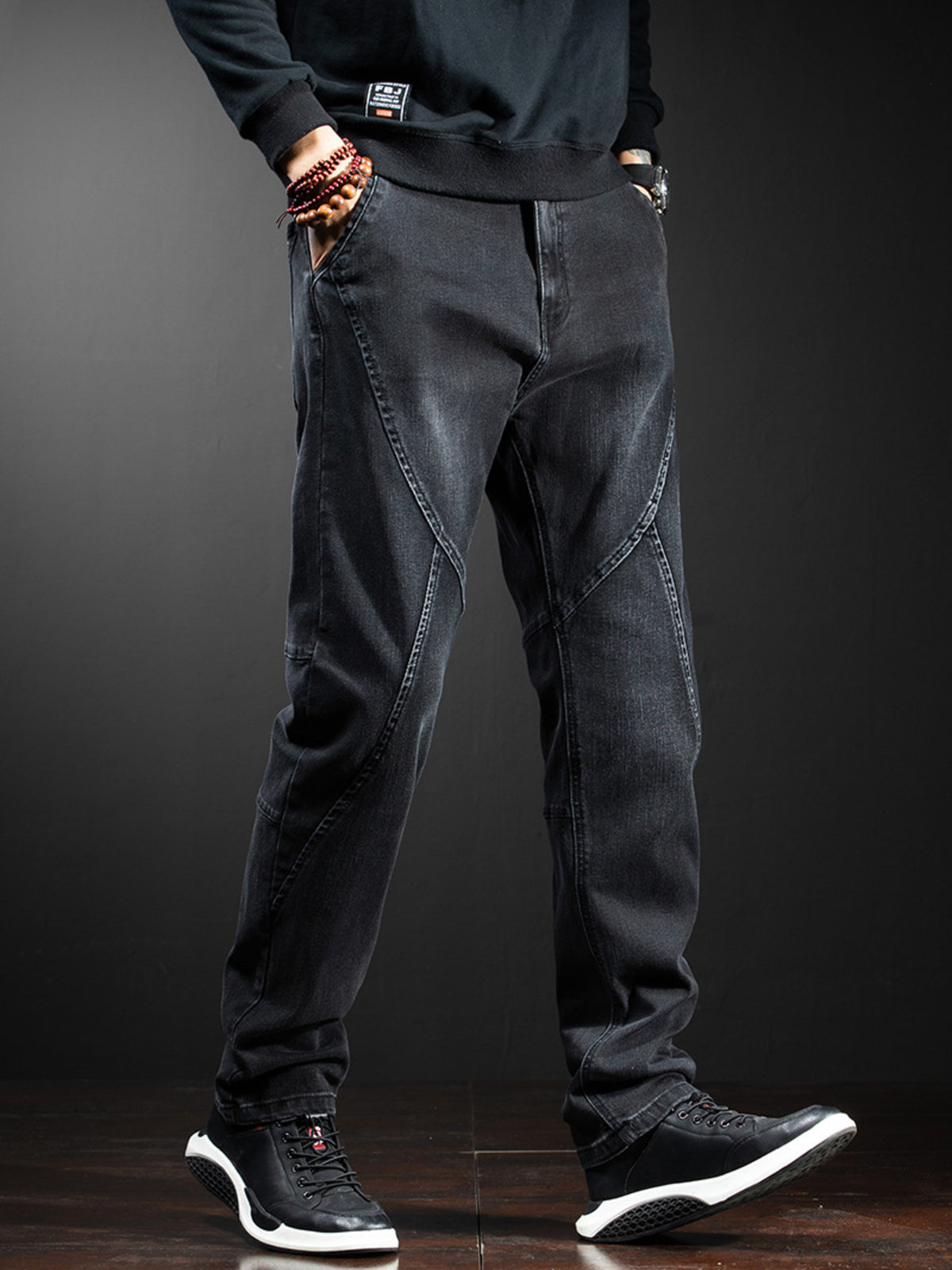 Men's Slim Fit Black Jeans in this colorway
