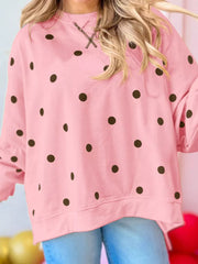 Blush Pink oversized sweatshirt with crew neck