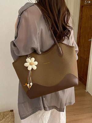 black structured handbag with null