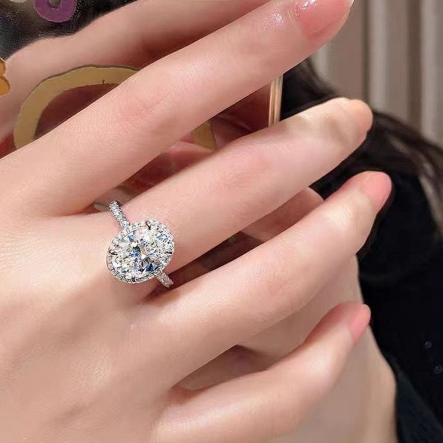 glam ring in clear with null