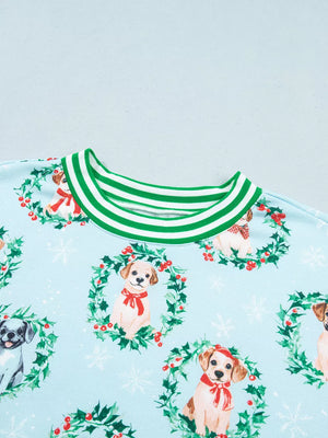 artsy sweatshirt in green with round neck