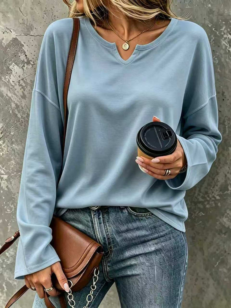 t-shirt in Dusty Pink with stretch and hip-length