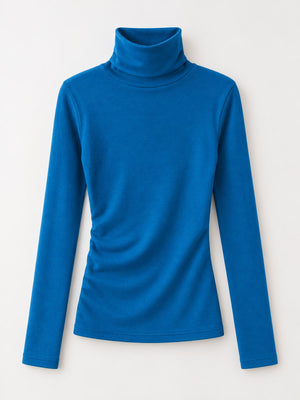 Vintage Blue slim t-shirt with turtleneck