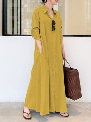 Gray shirt dress