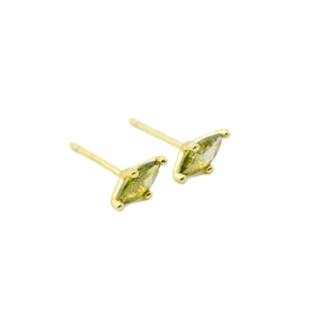 gold earrings with mini and post-back