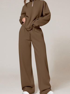 100% polyester Care instructions: Machine wash cold sweat set in Black with relaxed silhouette