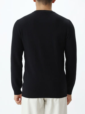 crewneck sweater in Army Green with lightweight and hip-length