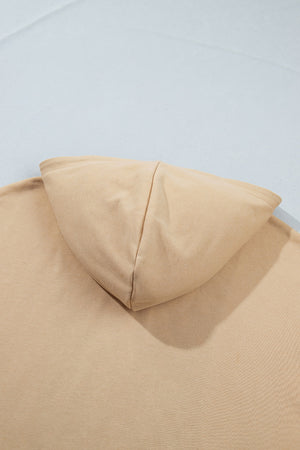 athleisure zip hoodie in Camel with hooded