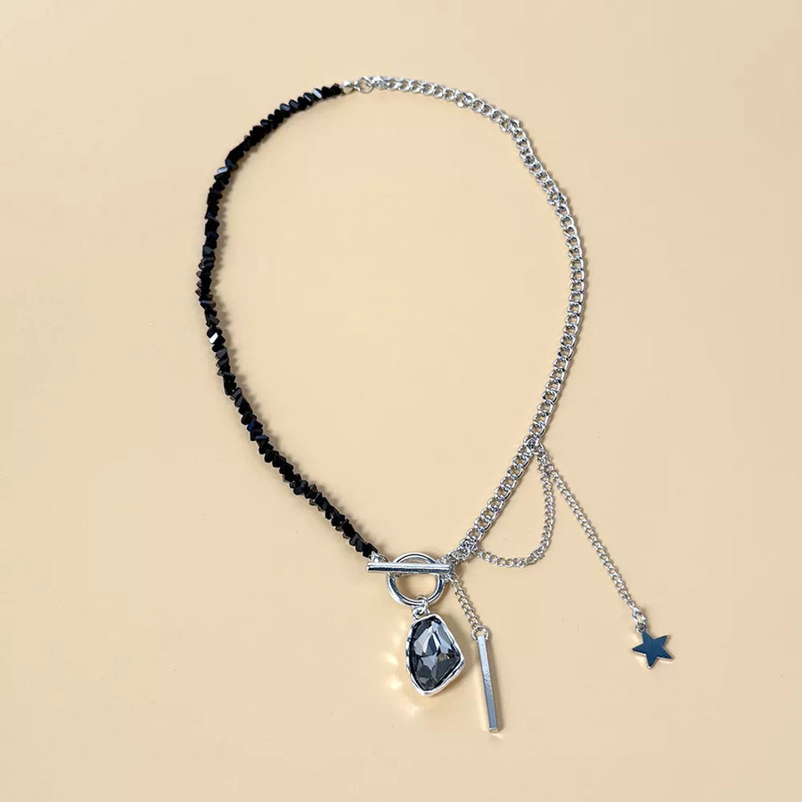 Gothic Punk Star Charm Toggle Necklace option 6