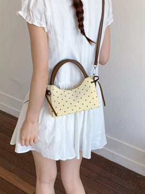 Blue with Polka Dot Mini Crossbody Bag