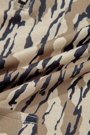 sweatshirt in Khaki with collared and long sleeve
