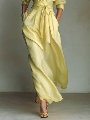 sky blue shirt dress with maxi and button-front